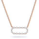 MICHAEL M Necklaces 14K Rose Gold Cloud Pavé Link Necklace CN388