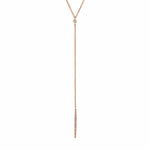 MICHAEL M Necklaces 14K Rose Gold Diamond Linear Drop Necklace CN216