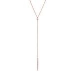 MICHAEL M Necklaces 14K Rose Gold Diamond Linear Drop Necklace CN216-RG