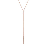 MICHAEL M Necklaces 14K Rose Gold Diamond Linear Drop Necklace CN216-RG