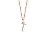MICHAEL M Necklaces 14K Rose Gold / T Diamond Initial Pendant P141T