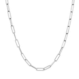 MICHAEL M Necklaces 14K White Gold / 16" 3mm Paperclip Link Chain CN300-16