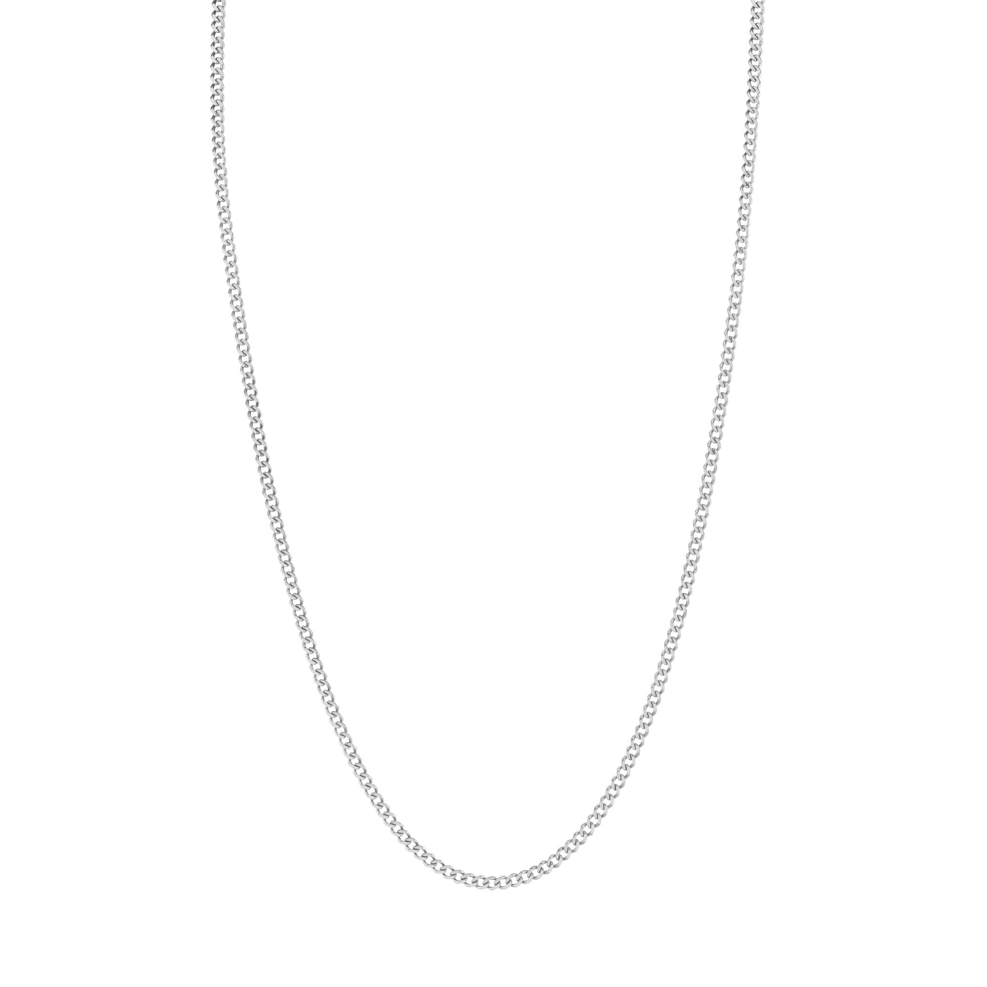 MICHAEL M Necklaces 14K White Gold / 16" Curb Chain 3mm MC110-3