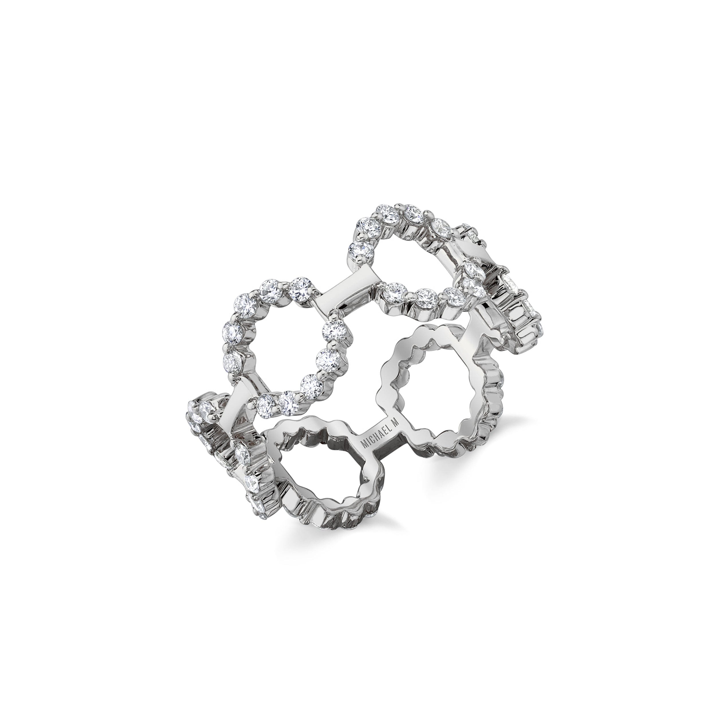 MICHAEL M Necklaces 14K White Gold / 4 Cloud Ring B382
