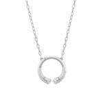 MICHAEL M Necklaces 14K White Gold Carve Knife Edge Necklace