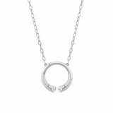 MICHAEL M Necklaces 14K White Gold Carve Knife Edge Necklace