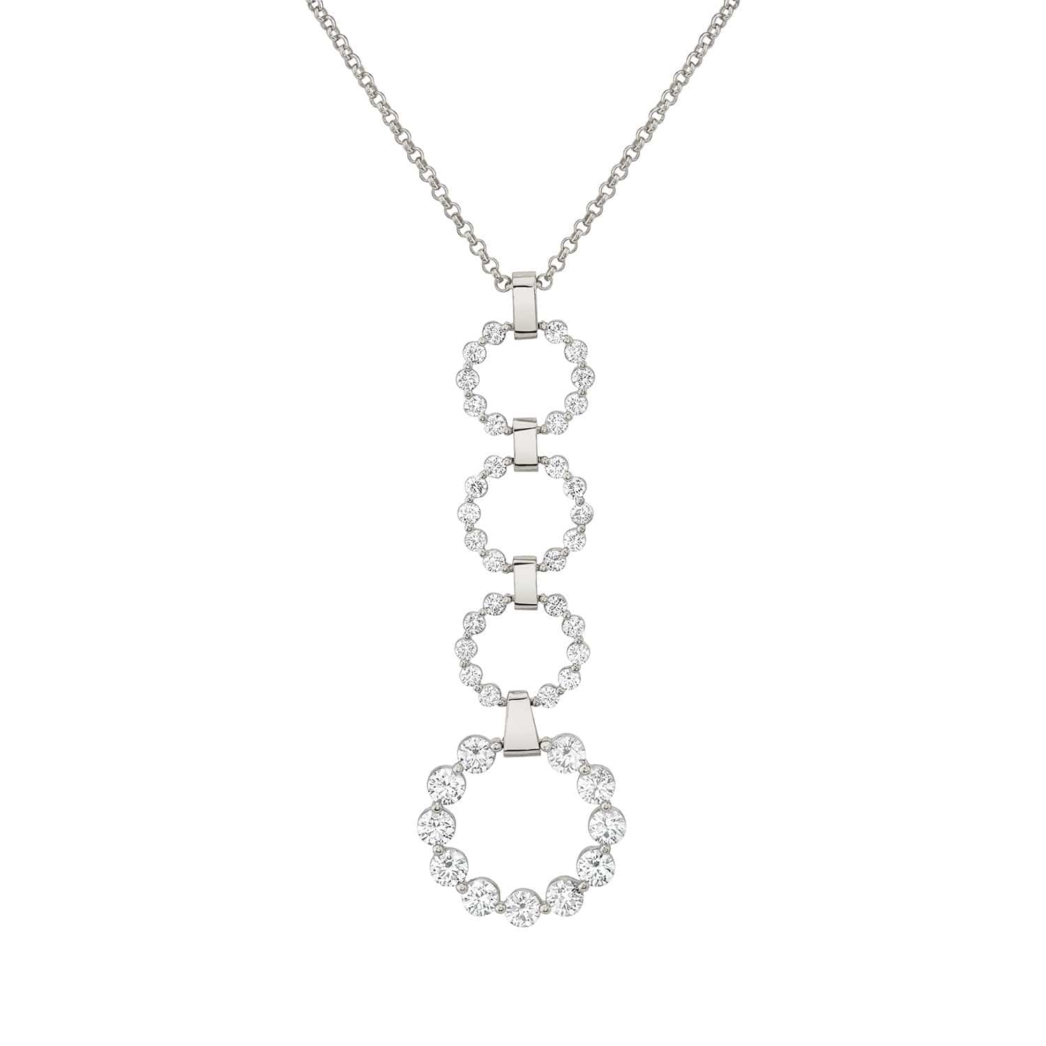 MICHAEL M Necklaces 14K White Gold Cloud Drop Pendant P386