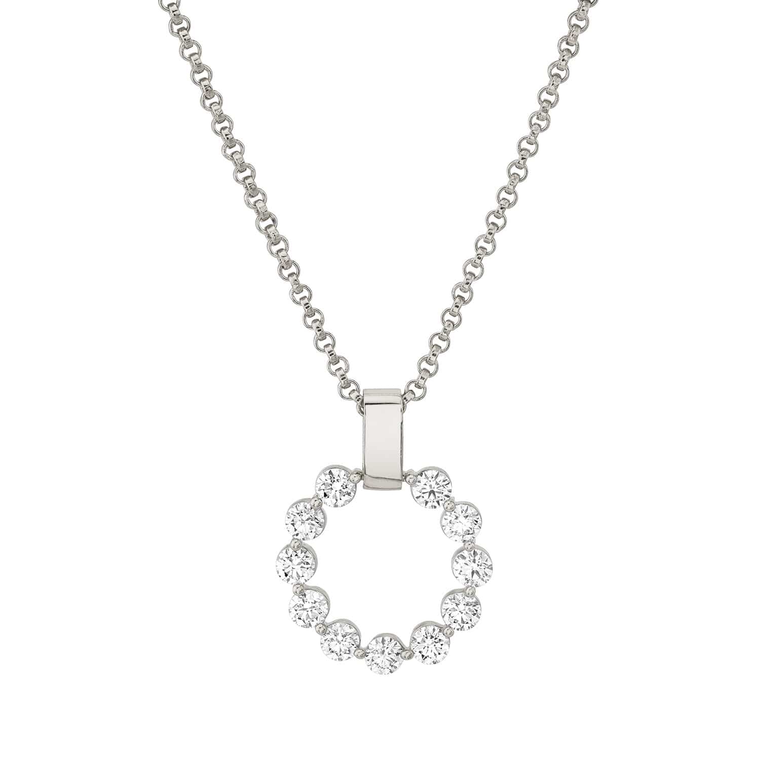 MICHAEL M Necklaces 14K White Gold Cloud Large Pendant P384