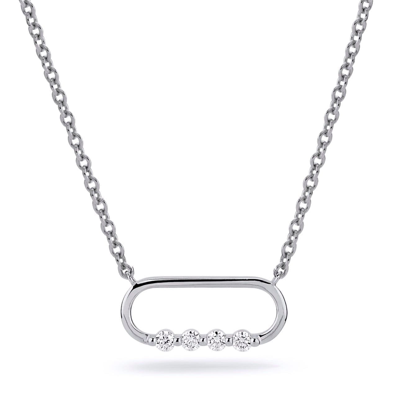 MICHAEL M Necklaces 14K White Gold Cloud Link Necklace CN386