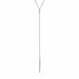 MICHAEL M Necklaces 14K White Gold Diamond Linear Drop Necklace CN216