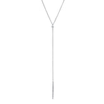MICHAEL M Necklaces 14K White Gold Diamond Linear Drop Necklace CN216-WG