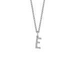 MICHAEL M Necklaces 14K White Gold / E Diamond Initial Pendant P141E