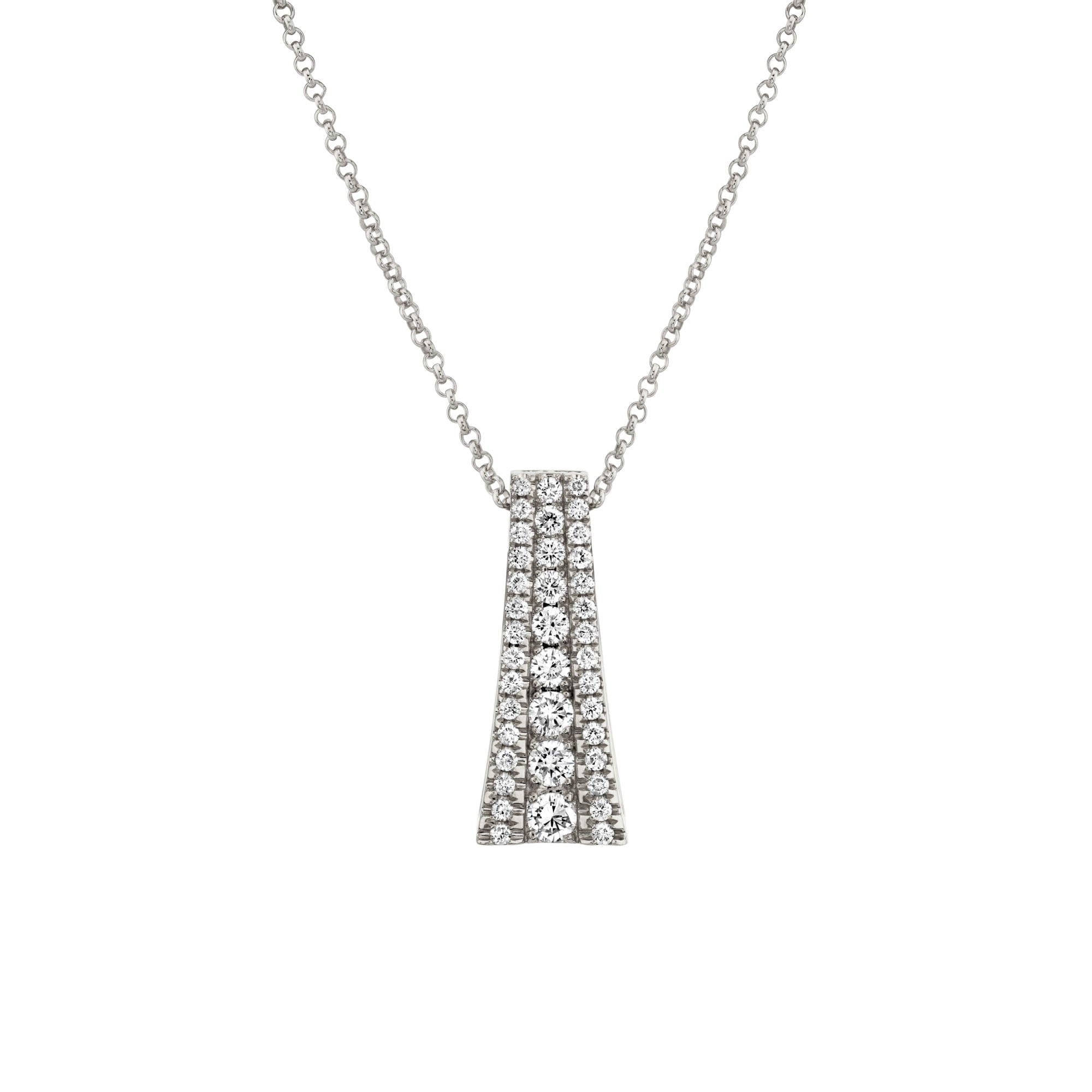 MICHAEL M Necklaces 14K White Gold Europa Flare Pendant P398-14KWG