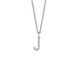 MICHAEL M Necklaces 14K White Gold / J Diamond Initial Pendant P141J
