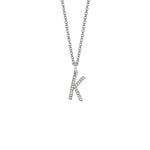 MICHAEL M Necklaces 14K White Gold / K Diamond Initial Pendant P141K