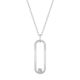 MICHAEL M Necklaces 14K White Gold Longline Link Pendant P360