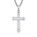 MICHAEL M Necklaces 14K White Gold Men's 3D Tetra Cross