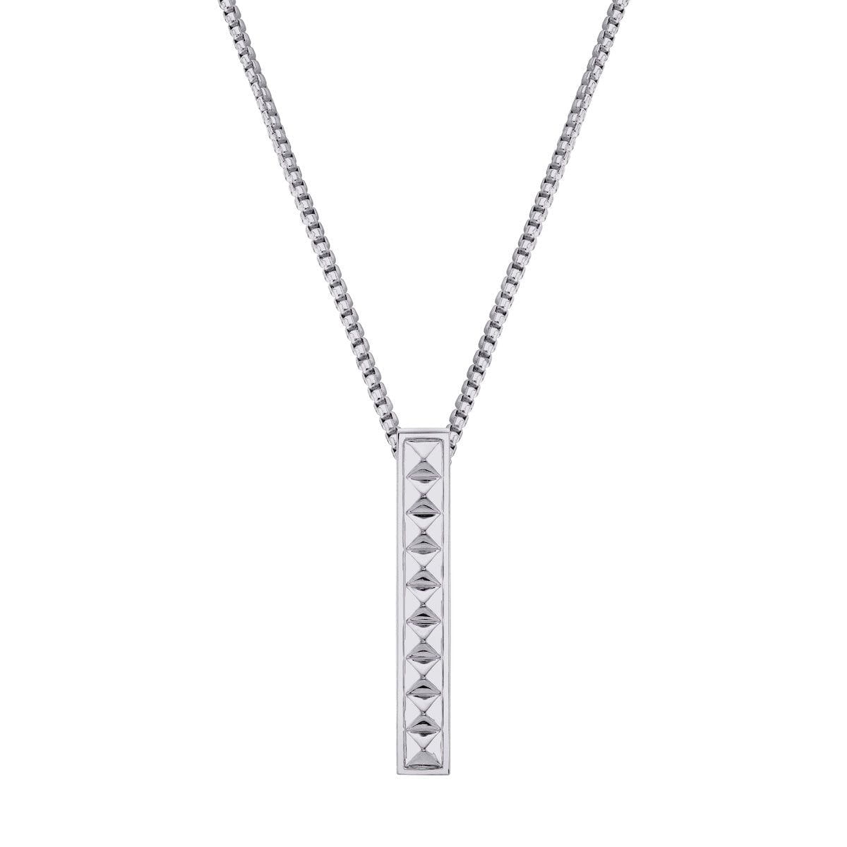 MICHAEL M Necklaces 14K White Gold Men's Tetra Pillar Necklace