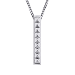 MICHAEL M Necklaces 14K White Gold Men's Tetra Pillar Necklace