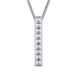 MICHAEL M Necklaces 14K White Gold Men's Tetra Pillar Necklace