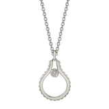 MICHAEL M Necklaces 14K White Gold Mini Signature MM Tetra Pendant P379WG