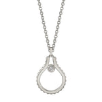MICHAEL M Necklaces 14K White Gold Mini Signature MM Tetra Pendant P379
