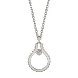 MICHAEL M Necklaces 14K White Gold Mini Signature MM Tetra Pendant P379