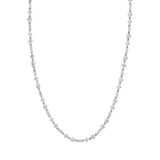 MICHAEL M Necklaces 14K White Gold Mixed Shape Bezel Tennis Necklace CN413WG