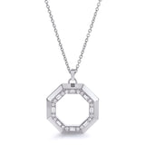 MICHAEL M Necklaces 14K White Gold Octave Baguette Necklace