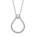 MICHAEL M Necklaces 14K White Gold Pavé Signature MM Tetra Pendant P373WG