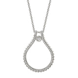 MICHAEL M Necklaces 14K White Gold Pavé Signature MM Tetra Pendant P373WG