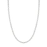 MICHAEL M Necklaces 14K White Gold Princess Bezel Tennis Necklace CN412