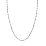 MICHAEL M Necklaces 14K White Gold Round Bezel Tennis Necklace CN411WG