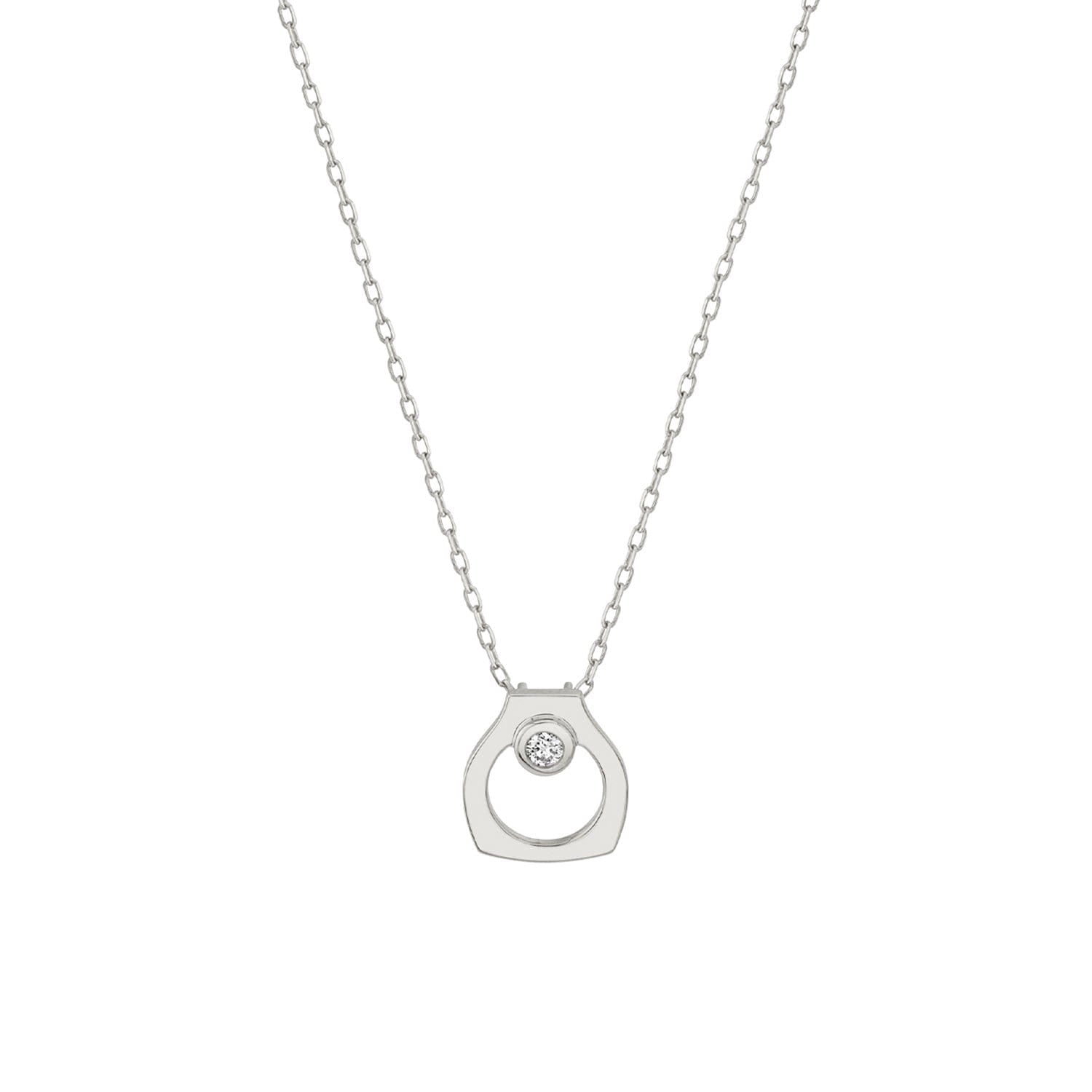 MICHAEL M Necklaces 14K White Gold Signature Hidden Bail Pendant P431