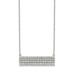 MICHAEL M Necklaces 14K White Gold Tetra Bar Necklace CN396