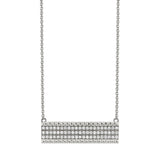 MICHAEL M Necklaces 14K White Gold Tetra Bar Necklace CN396