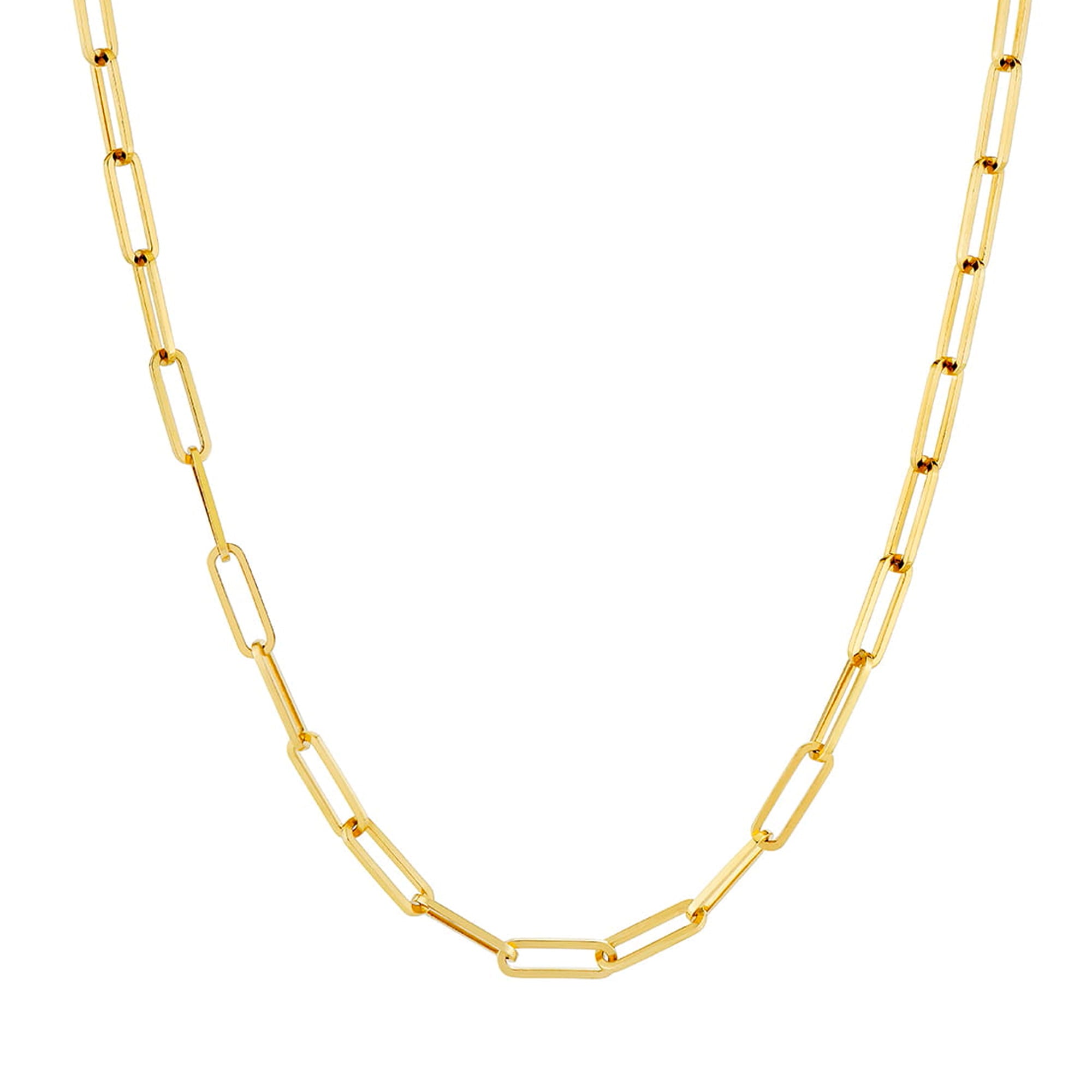 MICHAEL M Necklaces 14K Yellow Gold / 16" 3mm Paperclip Link Chain CN300-16