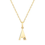 MICHAEL M Necklaces 14K Yellow Gold / A Deco Initial Charm P403A-NC