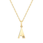 MICHAEL M Necklaces 14K Yellow Gold / A Deco Initial Pendant P403