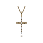 MICHAEL M Necklaces 14K Yellow Gold Box Diamond Cross Pendant MP232