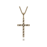 MICHAEL M Necklaces 14K Yellow Gold Box Diamond Cross Pendant MP232