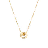 MICHAEL M Necklaces 14K Yellow Gold / Citrine - November Signature Birthstone Necklace CN435CI