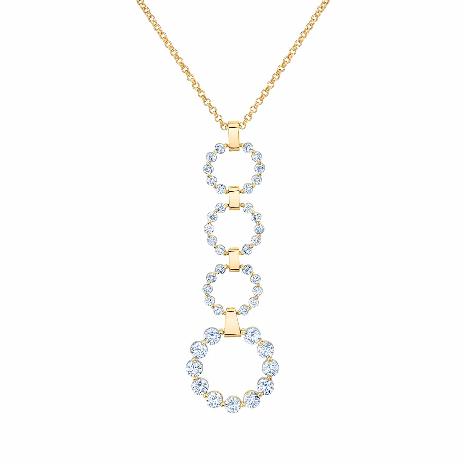 MICHAEL M Necklaces 14K Yellow Gold Cloud Drop Pendant P386