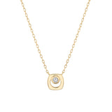 MICHAEL M Necklaces 14K Yellow Gold / Diamond - April Signature Birthstone Necklace CN435DI