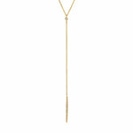 MICHAEL M Necklaces 14K Yellow Gold Diamond Linear Drop Necklace CN216
