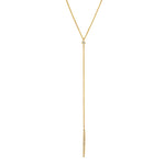 MICHAEL M Necklaces 14K Yellow Gold Diamond Linear Drop Necklace CN216-YG