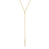 MICHAEL M Necklaces 14K Yellow Gold Diamond Linear Drop Necklace CN216-YG