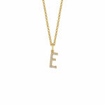 MICHAEL M Necklaces 14K Yellow Gold / E Diamond Initial Pendant P141E