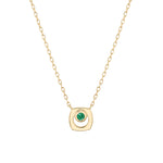 MICHAEL M Necklaces 14K Yellow Gold / Emerald - May Signature Birthstone Necklace CN435EM