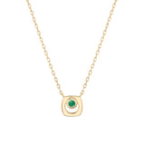 MICHAEL M Necklaces 14K Yellow Gold / Emerald - May Signature Birthstone Necklace CN435EM